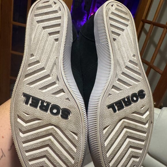 Sorel Out 'N About Slip-On Wedge Bootie - Black Suede - Size 9.5 - Picture 3 of 6